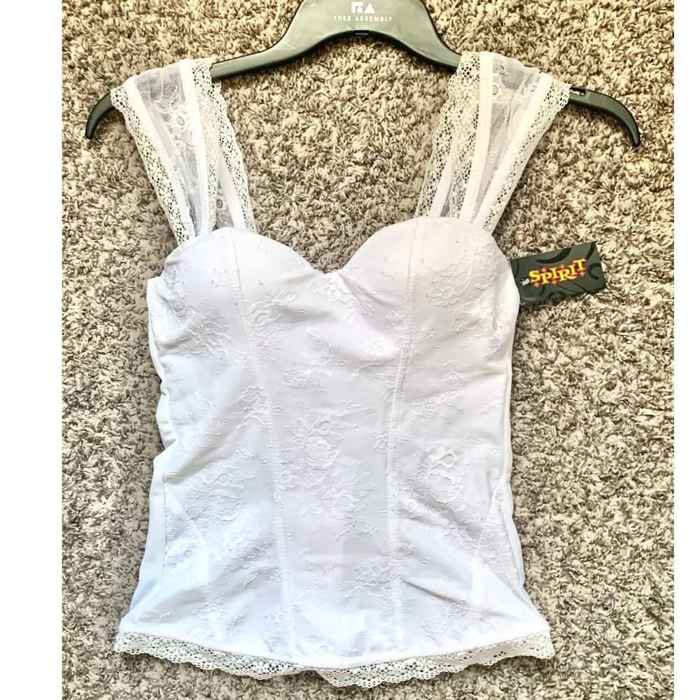 White Lace Corset Tank